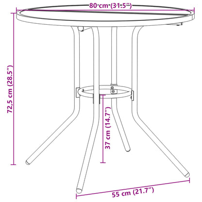Set Sedie Giardino Impilabili 5pz Antracite Acciaio Verniciato | homemem39