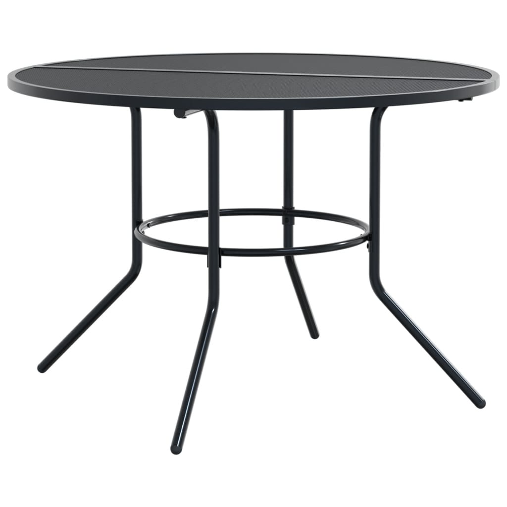 Set Sedie Giardino Impilabili 5pz Antracite Acciaio Verniciato | homemem39