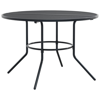 Set Sedie Giardino Impilabili 5pz Antracite Acciaio Verniciato | homemem39