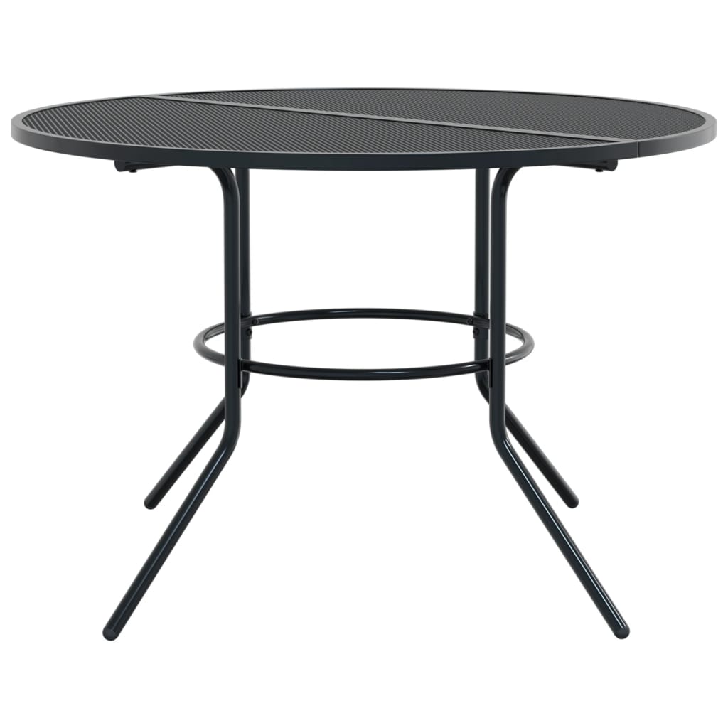 Set Sedie Giardino Impilabili 5pz Antracite Acciaio Verniciato | homemem39