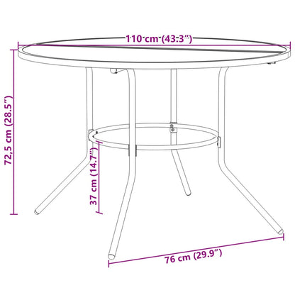 Set Sedie Giardino Impilabili 5pz Antracite Acciaio Verniciato | homemem39