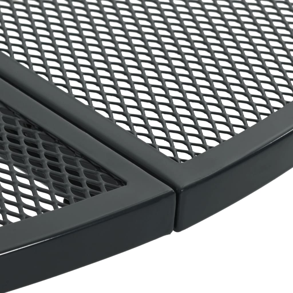 Set Sedie Giardino Reclinabili 3pz Antracite Acciaio Verniciato - homemem39