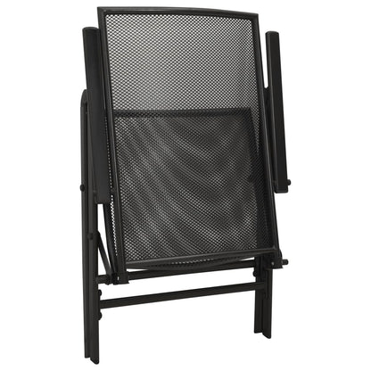 Set Sedie Giardino Reclinabili 5pz Antracite Acciaio Verniciato | homemem39