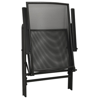 Set Sedie Giardino Reclinabili 5pz Antracite Acciaio Verniciato | homemem39