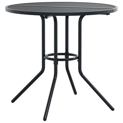 Set Sedie Giardino Impilabili 5pz Antracite Acciaio Verniciato | homemem39