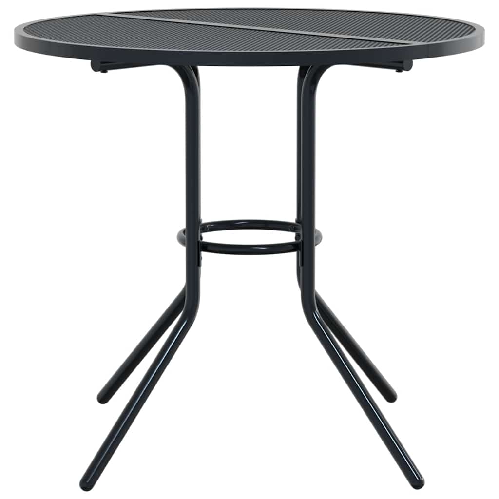 Set Sedie Giardino Impilabili 5pz Antracite Acciaio Verniciato | homemem39