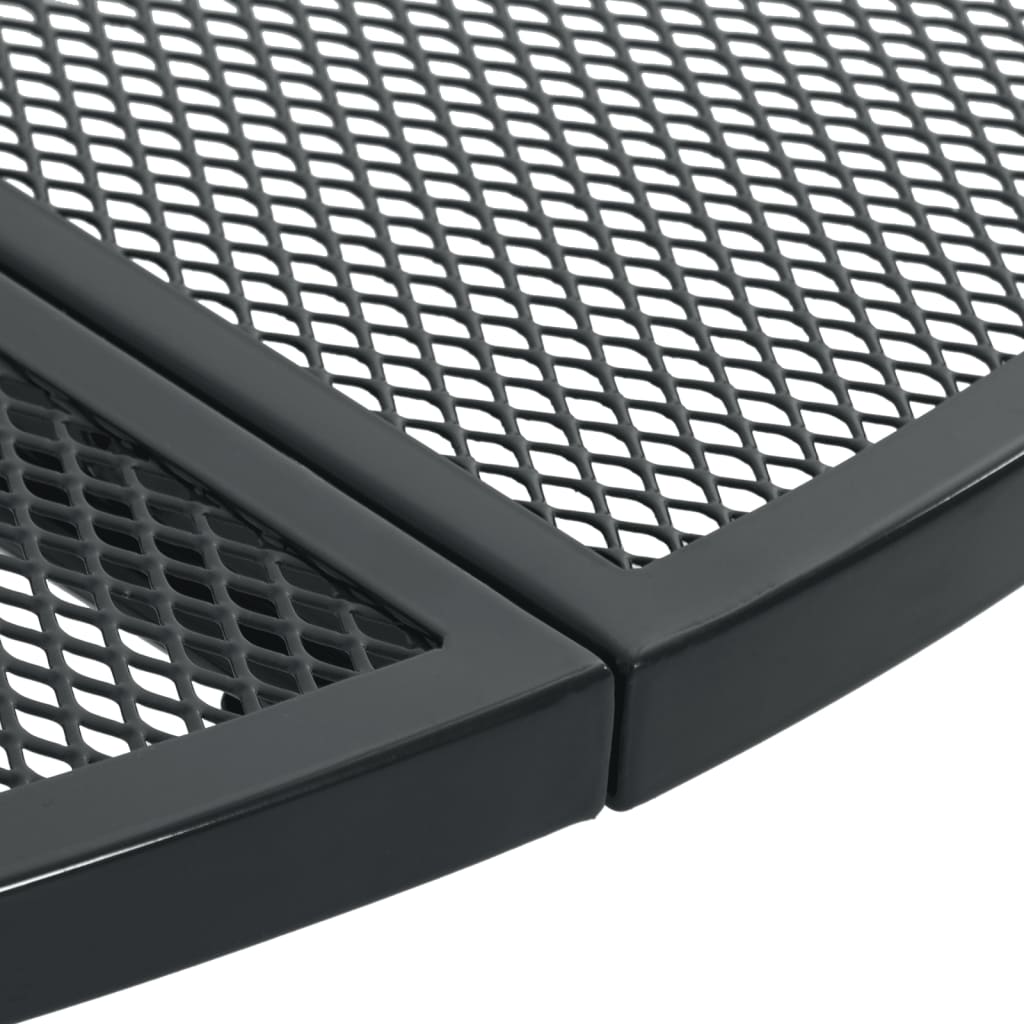 Sedie da Cucina Impilabili 3 pz Antracite in Acciaio Verniciato - homemem39