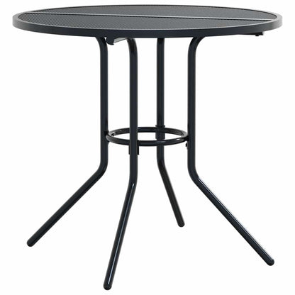Set Sedie Giardino Impilabili 5pz Antracite Acciaio Verniciato | homemem39