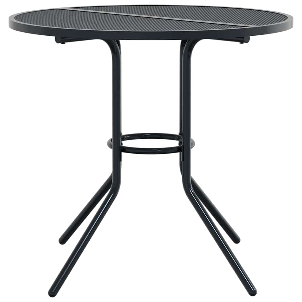 Set Sedie Giardino Impilabili 5pz Antracite Acciaio Verniciato | homemem39