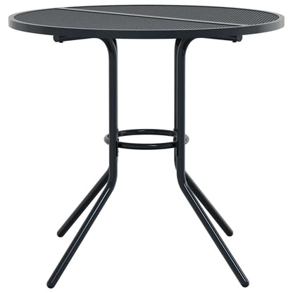 Set Sedie Giardino Impilabili 5pz Antracite Acciaio Verniciato | homemem39