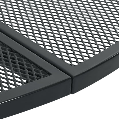 Set Sedie Giardino Impilabili 5pz Antracite Acciaio Verniciato - homemem39