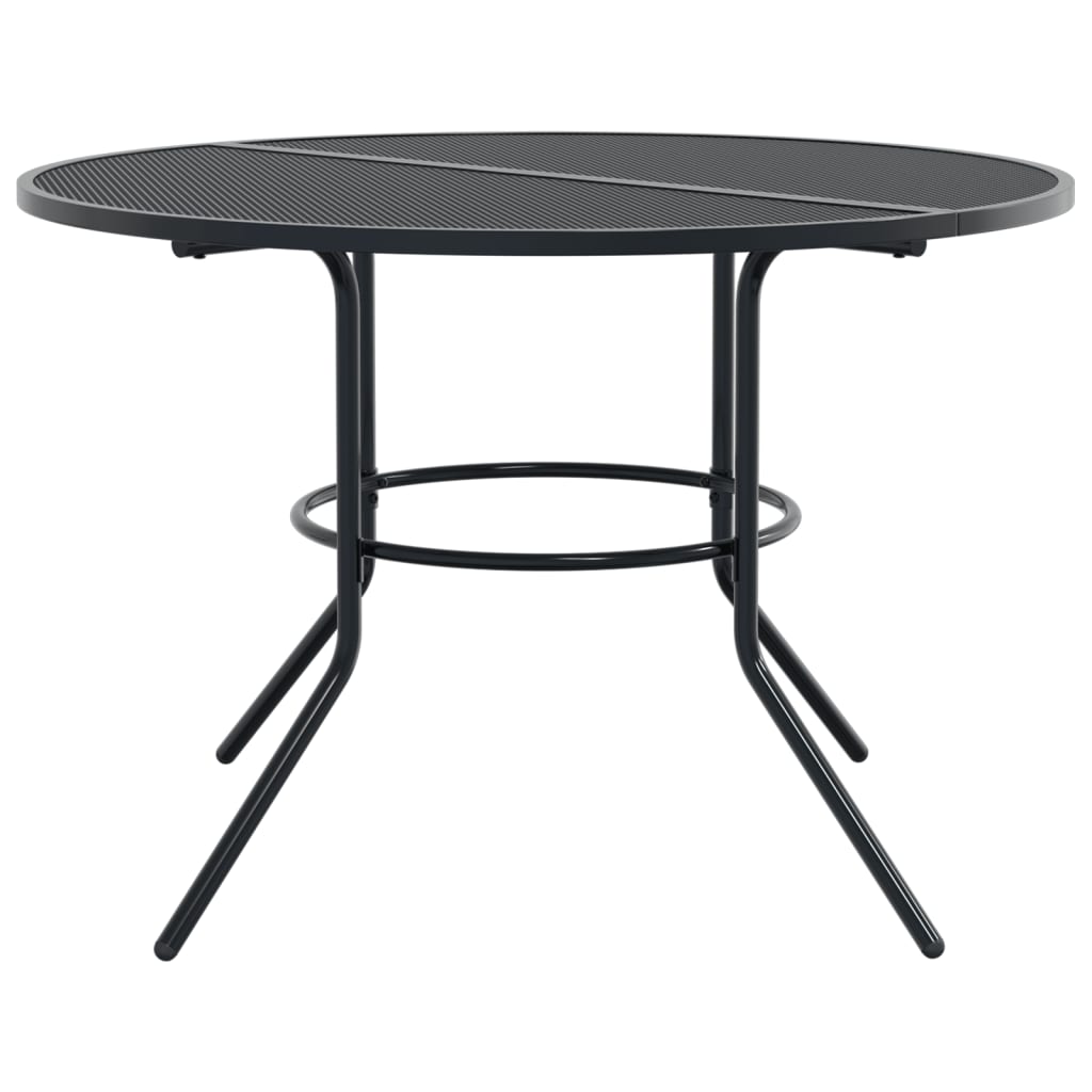 Set Sedie Giardino Impilabili 5pz Antracite Acciaio Verniciato | homemem39
