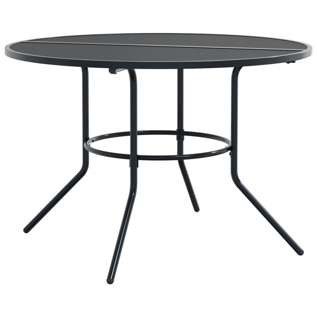 Set Sedie Giardino Impilabili 7pz Antracite Acciaio Verniciato | homemem39