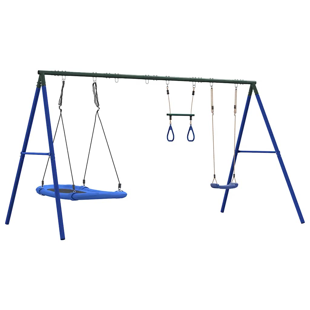 Set Gioco da Esterno con Altalena Trapezio e Altalena Nido | homemem39