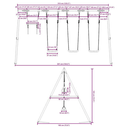 Set Gioco da Esterno con Altalene e Trapezio | homemem39