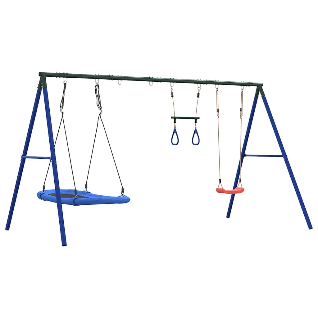 Set Gioco da Esterno con Altalena Trapezio e Altalena Nido | homemem39