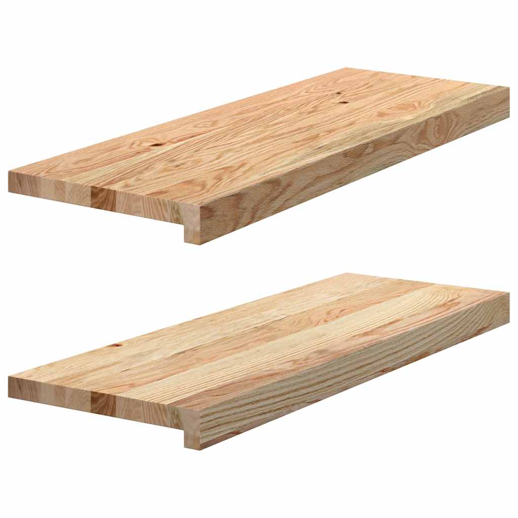 Gradini 2 pz 70x25x2 cm in Rovere Massello Non Trattato | homemem39