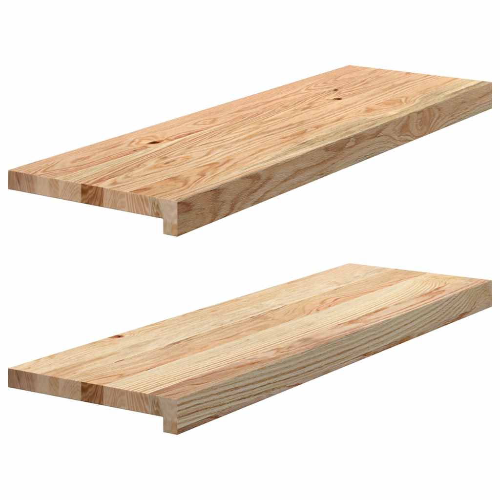 Gradini 2 pz 80x30x2 cm in Rovere Massello Non Trattato | homemem39