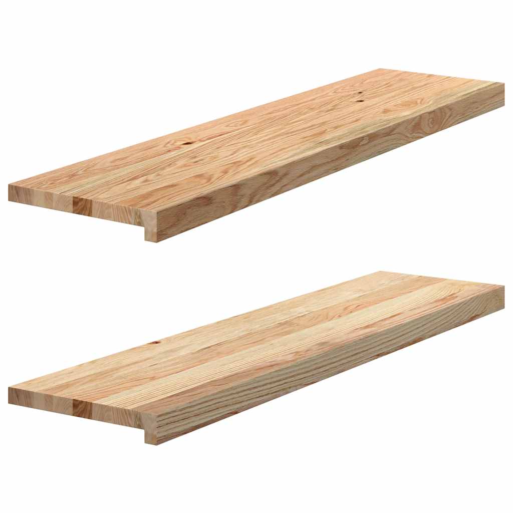 Gradini 2 pz 100x30x2 cm in Rovere Massello Non Trattato | homemem39