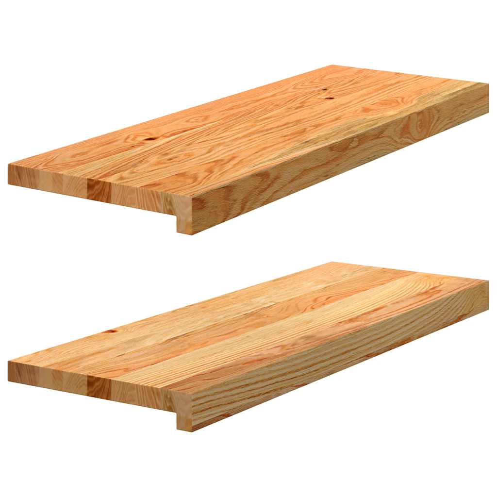 Gradini 2 pz Marrone Chiaro 70x25x2 cm Legno Massello Rovere | homemem39