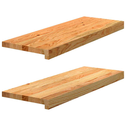 Gradini 2 pz Marrone Chiaro 70x25x2 cm Legno Massello Rovere | homemem39