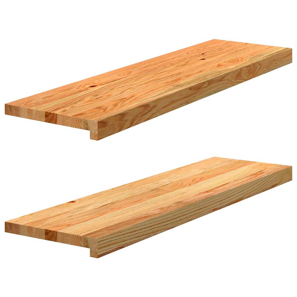 Gradini 2 pz Marrone Chiaro 90x25x2 cm Legno Massello Rovere | homemem39