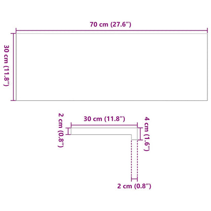 Gradini 2 pz Marrone Chiaro 70x30x2 cm Legno Massello Rovere | homemem39