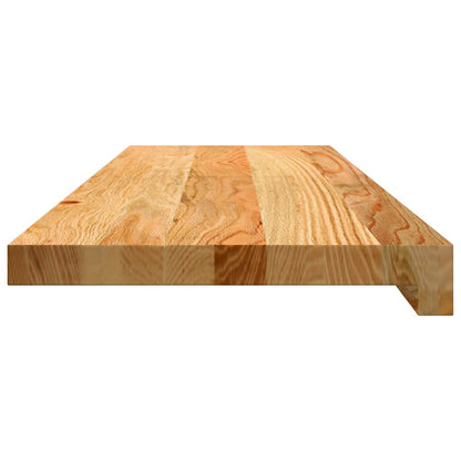 Gradini 2 pz Marrone Chiaro 80x30x2 cm Legno Massello Rovere | homemem39