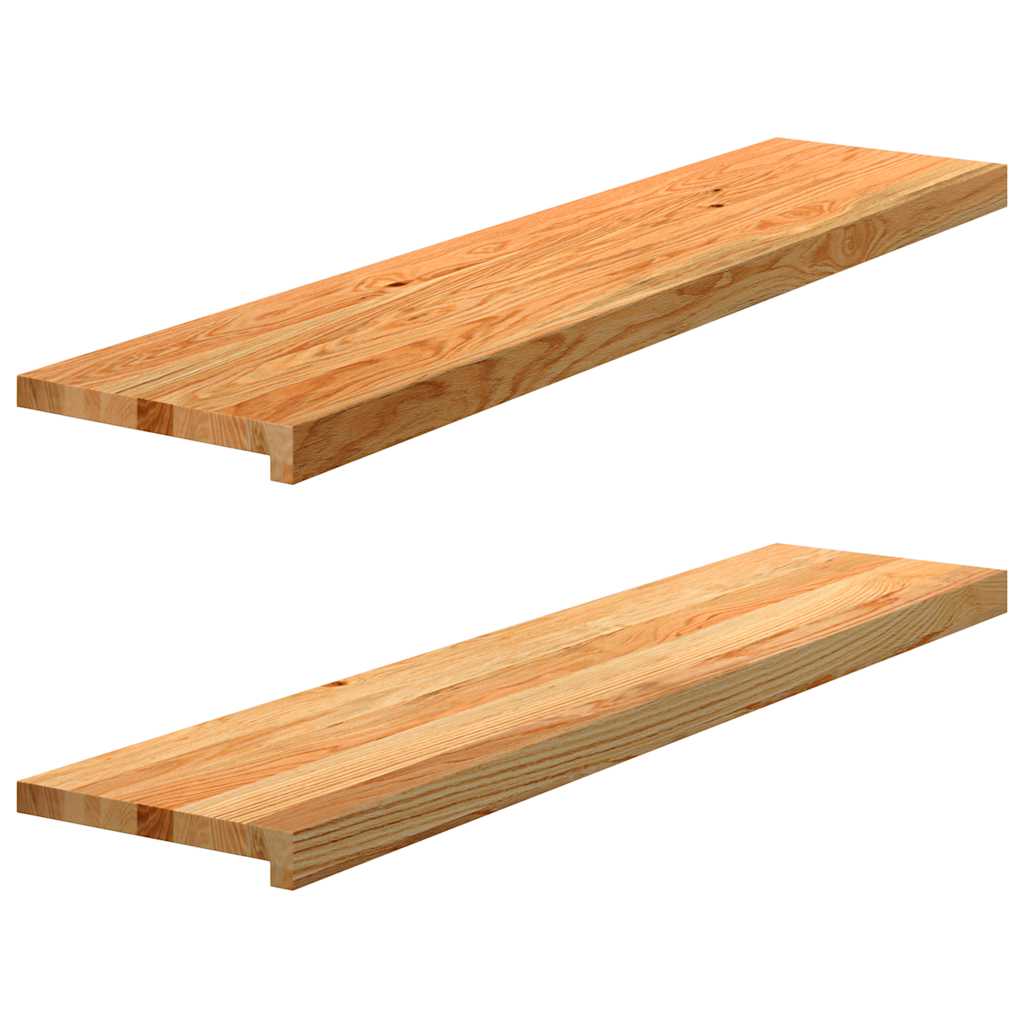 Gradini 2 pz Marrone Chiaro 110x30x2 cm Legno Massello Rovere | homemem39