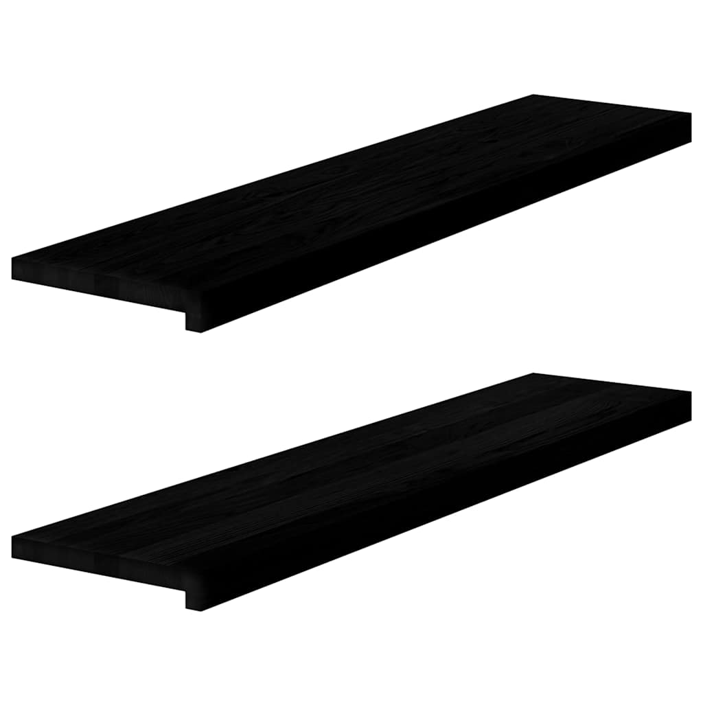 Gradini 2 pz Marrone Scuro 110x25x2 cm Legno Massello Rovere | homemem39