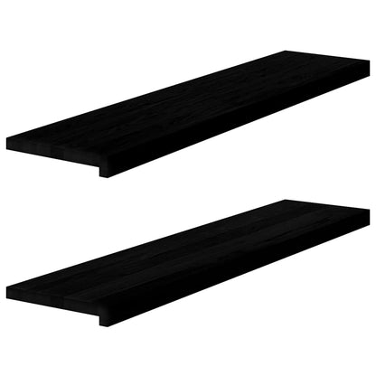 Gradini 2 pz Marrone Scuro 110x25x2 cm Legno Massello Rovere | homemem39