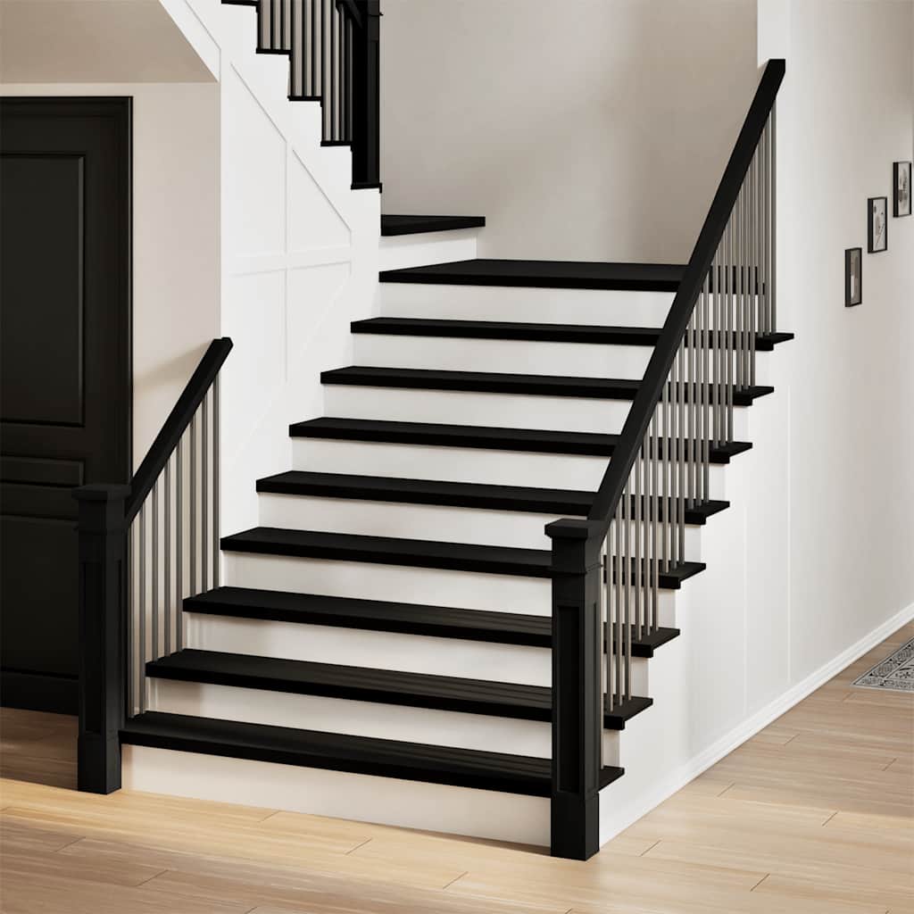 Gradini 2 pz Marrone-nero 110x25x2 cm Legno Massello Rovere