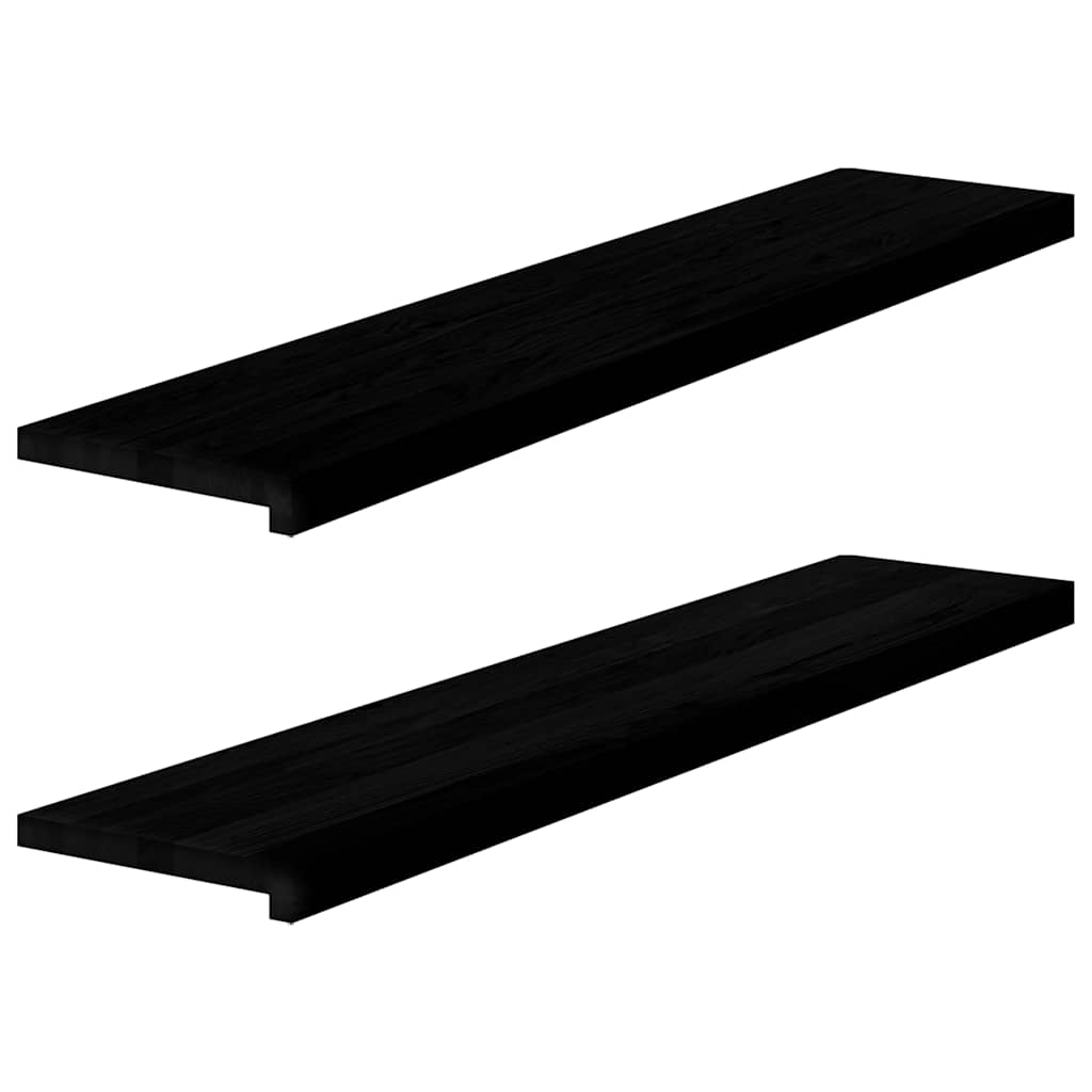 Gradini 2 pz Marrone Scuro 120x25x2 cm Legno Massello Rovere | homemem39
