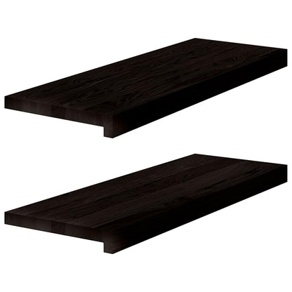 Gradini 2 pz Marrone Scuro 70x30x2 cm Legno Massello Rovere | homemem39