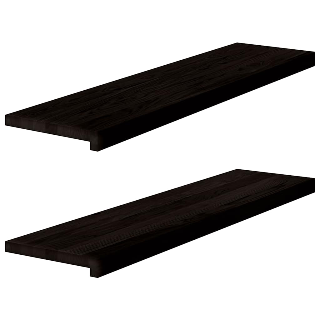 Gradini 2 pz Marrone Scuro 100x30x2 cm Legno Massello Rovere | homemem39