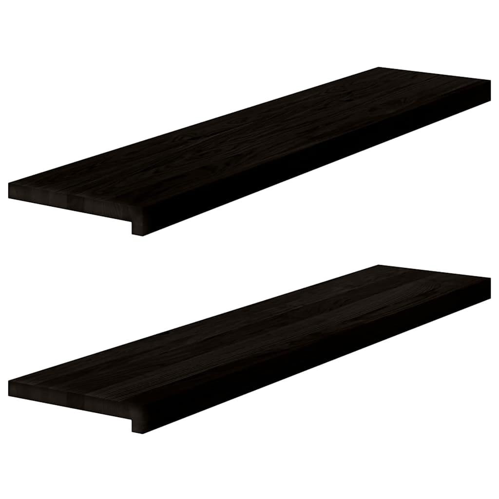 Gradini 2 pz Marrone Scuro 110x30x2 cm Legno Massello Rovere | homemem39