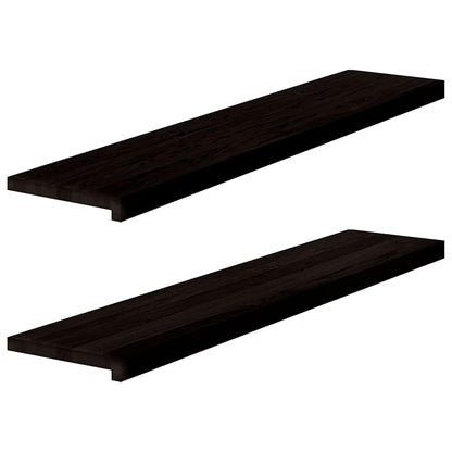 Gradini 2 pz Marrone Scuro 120x30x2 cm Legno Massello Rovere | homemem39