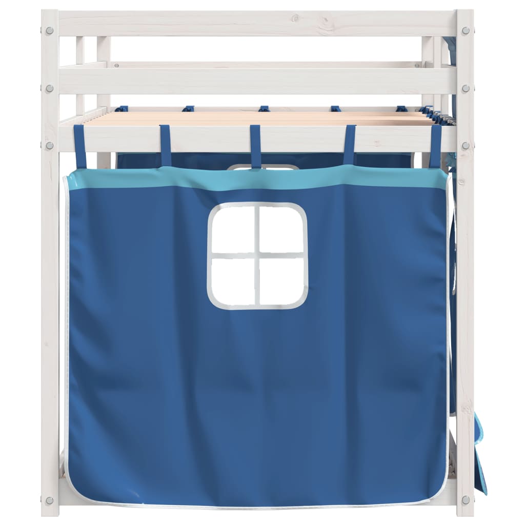 Letto a Castello senza Materasso Blu 80x200 cm Massello Pino - homemem39