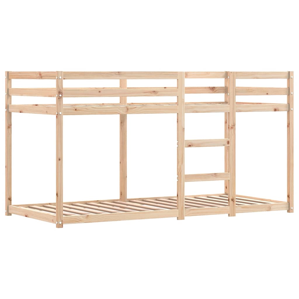 Letto a Castello senza Materasso Bianco e Nero 90x190cm in Pino | homemem39