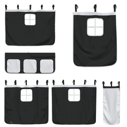 Letto a Castello senza Materasso Bianco e Nero 90x190cm in Pino | homemem39