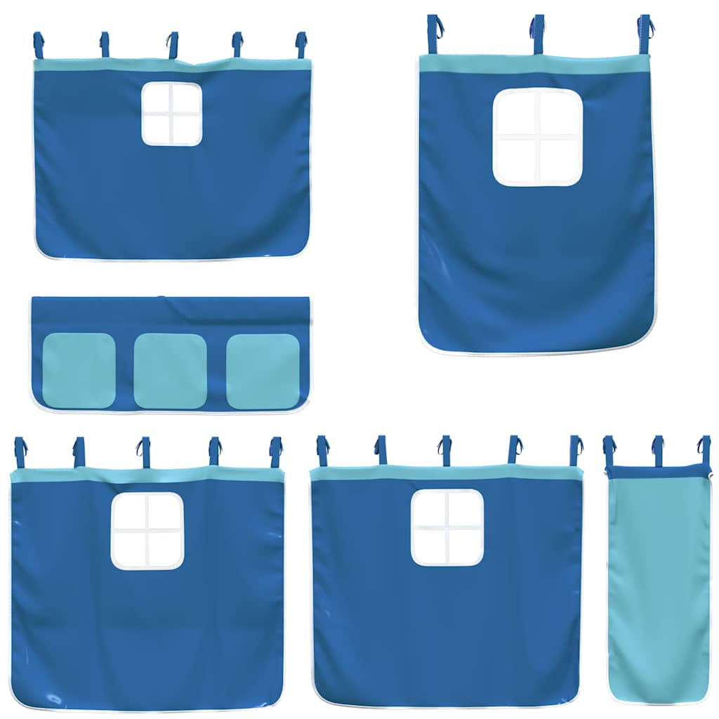 Letto a Castello senza Materasso Blu 90x190cm Massello Pino | homemem39