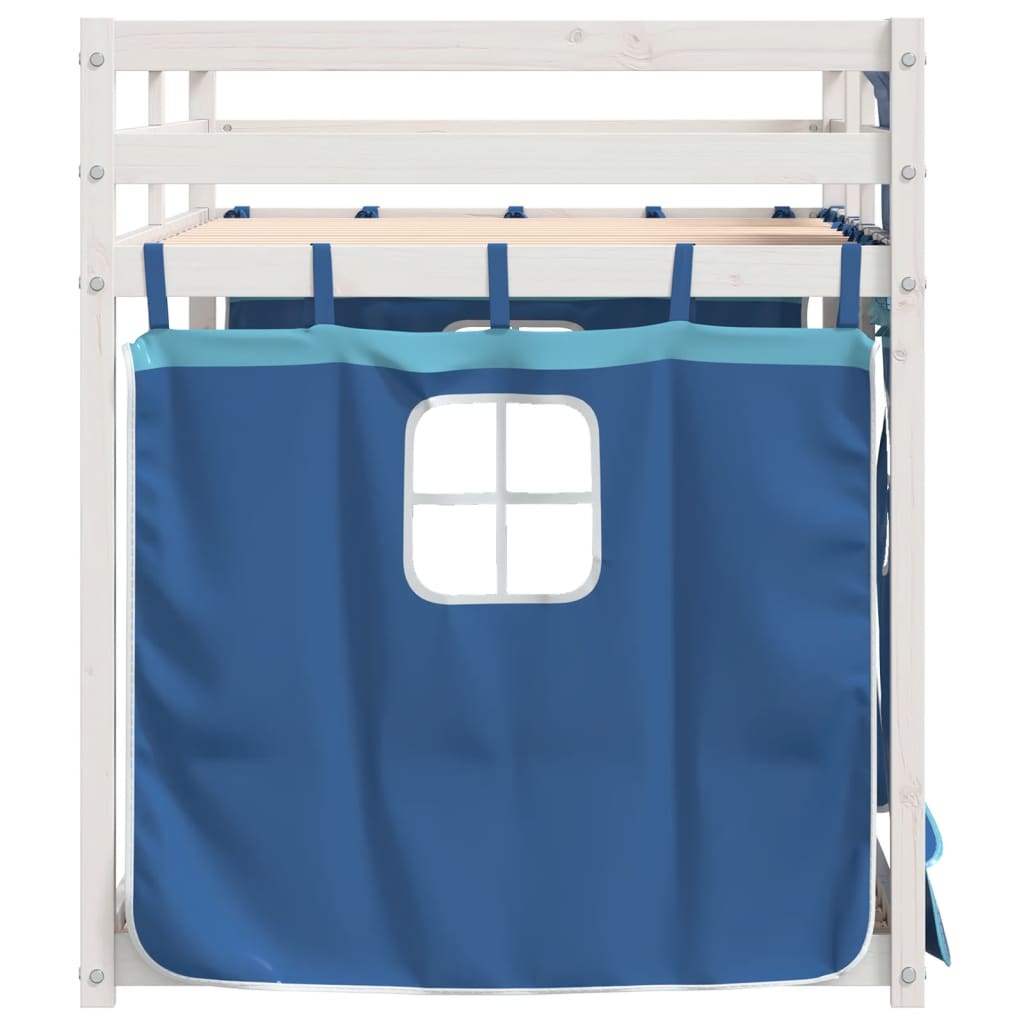 Letto a Castello senza Materasso Blu 75x190 cm Massello Pino - homemem39