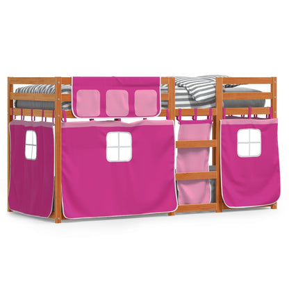 Letto a Castello senza Materasso Rosa 75x190 cm Legno di Pino - homemem39