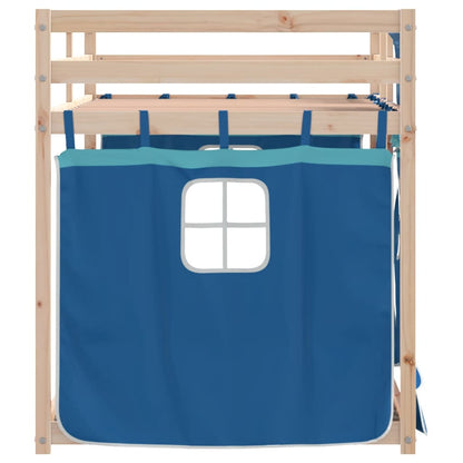 Letto a Castello senza Materasso Blu 90x190cm Massello Pino - homemem39