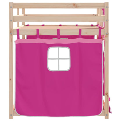 Letto a Castello senza Materasso Rosa 90x190 cm Legno di Pino - homemem39