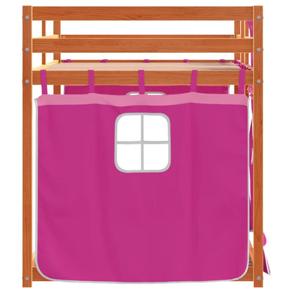 Letto a Castello senza Materasso Rosa 90x200 cm Legno di Pino - homemem39