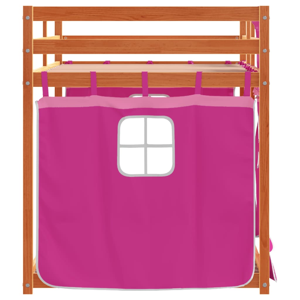 Letto a Castello senza Materasso Rosa 90x190 cm Legno di Pino - homemem39