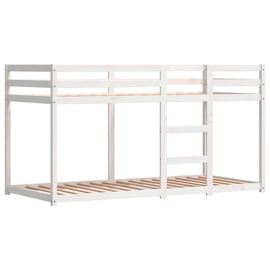 Letto a Castello senza Materasso Bianco e Nero 80x200cm in Pino | homemem39