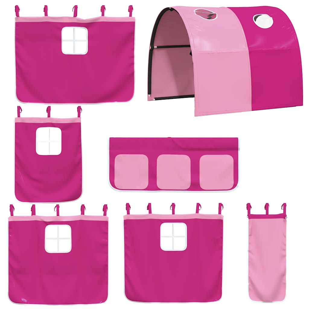Letto a Castello senza Materasso Rosa 90x190 cm Legno di Pino | homemem39