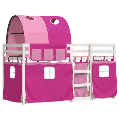 Letto a Castello senza Materasso Rosa 75x190 cm Legno di Pino - homemem39
